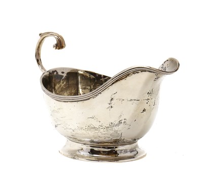Lot 8 - A silver sauce boat