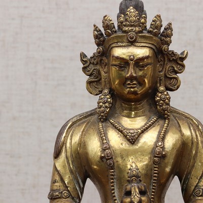 Lot 233 - A Chinese gilt-bronze bodhisattva