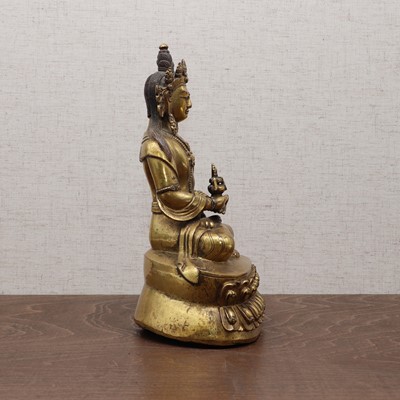 Lot 233 - A Chinese gilt-bronze bodhisattva