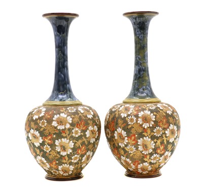 Lot 58 - A pair of Doulton Lambeth stoneware vases