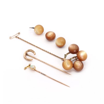 Lot 300 - Two gold stick pins