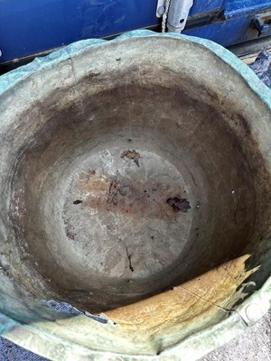 Lot 414 - A collection of five Victorian copper garden troughs