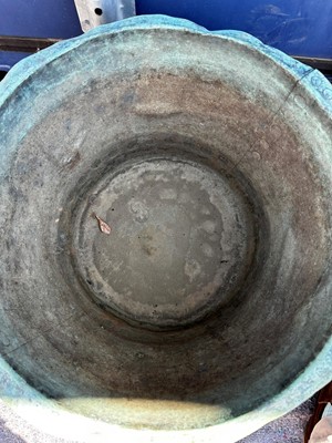 Lot 414 - A collection of five Victorian copper garden troughs