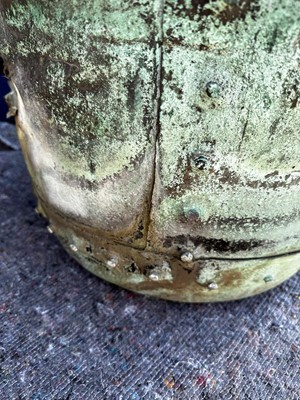 Lot 414 - A collection of five Victorian copper garden troughs