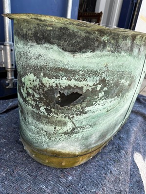 Lot 414 - A collection of five Victorian copper garden troughs