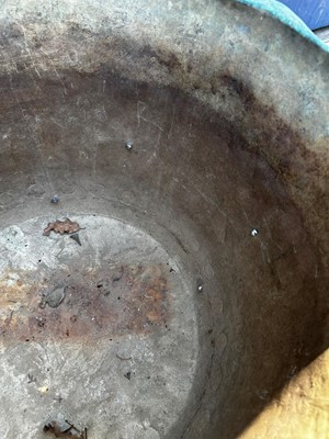 Lot 414 - A collection of five Victorian copper garden troughs