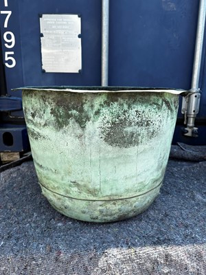 Lot 414 - A collection of five Victorian copper garden troughs
