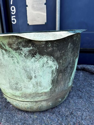 Lot 414 - A collection of five Victorian copper garden troughs