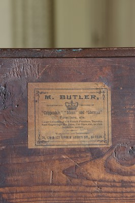 Lot 178 - ☘ A mahogany dressing chest by M Butler, Dublin