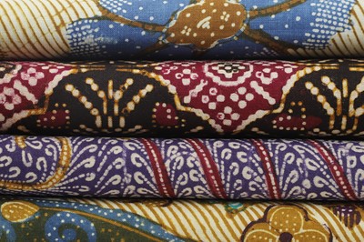 Lot 208 - A group of batik printed textiles