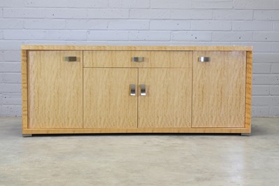 Lot 459 - An Italian Art Deco-style satin beech credenza