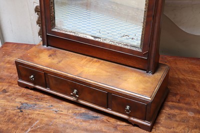 Lot 143 - ☘ A walnut dressing table mirror