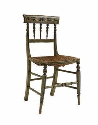 Lot 394 - A beech painted side chair