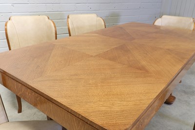 Lot 188 - An oak Art Deco dining suite