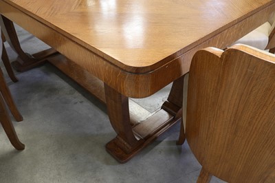 Lot 188 - An oak Art Deco dining suite