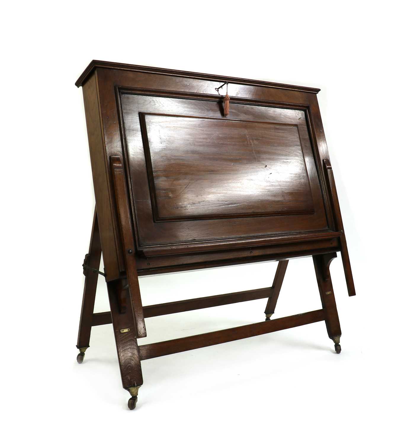 Lot 336 A Victorian mahogany folio stand,