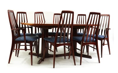 Lot 335 - A Danish rosewood dining set