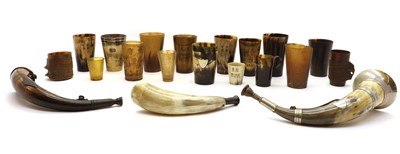 Lot 170 - A group of horn beakers
