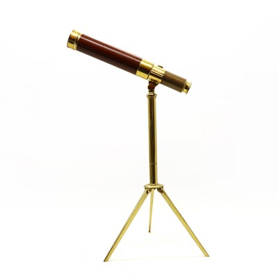 Lot 225 - A brass tube telescope