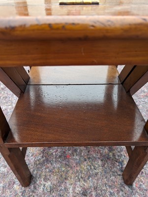 Lot 408 - An Arts and Crafts walnut metamorphic library chair