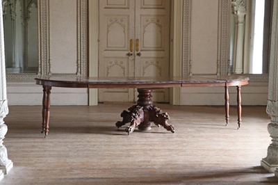 Lot 72 - ☘ An oak oval extending pedestal dining table