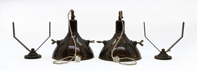 Lot 282 - A pair of Holophane ceiling lights