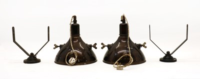 Lot 286 - A pair of Holophane ceiling lights