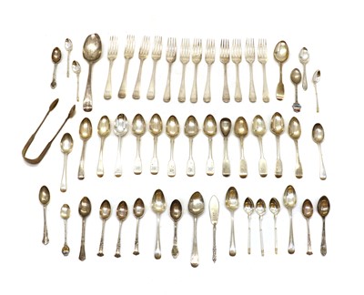 Lot 43 - A collection of silver flatware