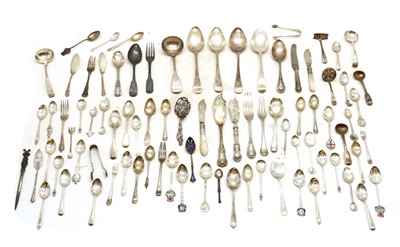 Lot 36 - A collection of silver flatware