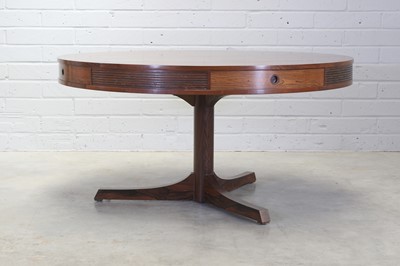 Lot 489 - A rosewood drum table