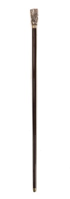 Lot 27 - A modern silver-mounted walking cane