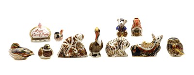 Lot 169 - A collection of Royal Crown Derby porcelain paperweights