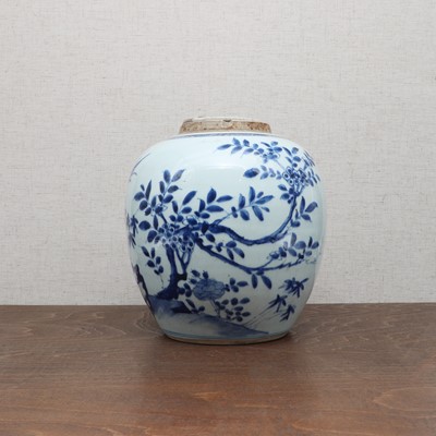 Lot 47 - A Chinese blue and white jar and cover