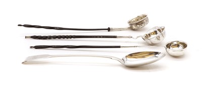 Lot 2 - A group of three silver toddy ladles