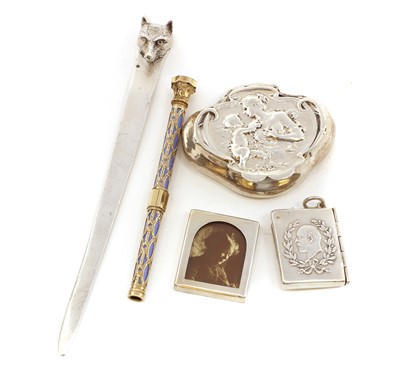 Lot 6 - A group of silver novelty items