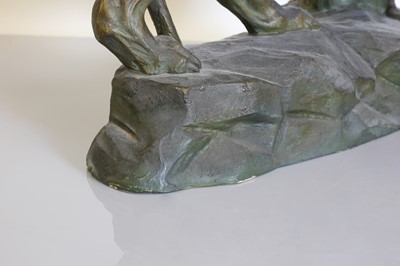 Lot 173 - An Art Deco terracotta figure of a panther