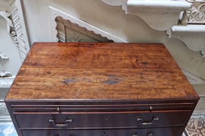 Lot 66 - ☘ A George III mahogany chest of drawers