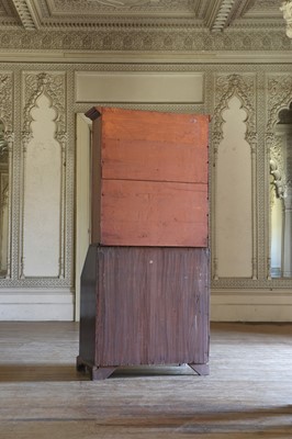 Lot 20 - A George III mahogany bureau bookcase