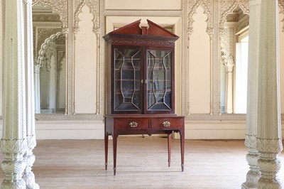 Lot 213 - ☘ A mahogany china cabinet on stand