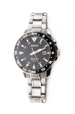 Lot 426 - A gentlemen’s stainless steel Seiko 'Sportura KINETIC GMT'