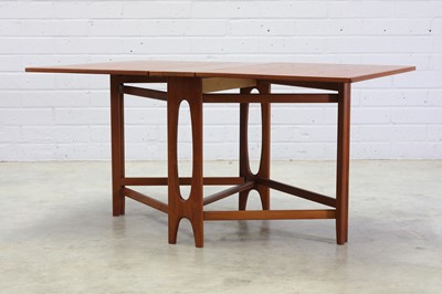 Lot 312 - A Norwegian 'Ellipse Nr. 2' teak drop-leaf table