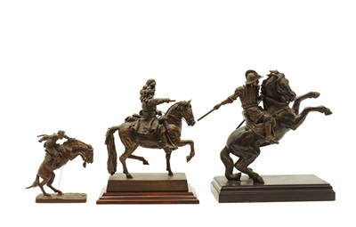 Lot 232 - Three Franklin Mint bronze figures