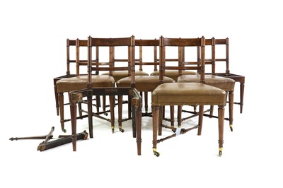 Lot 408 - A set of nine Edwardian mahogany armchairs