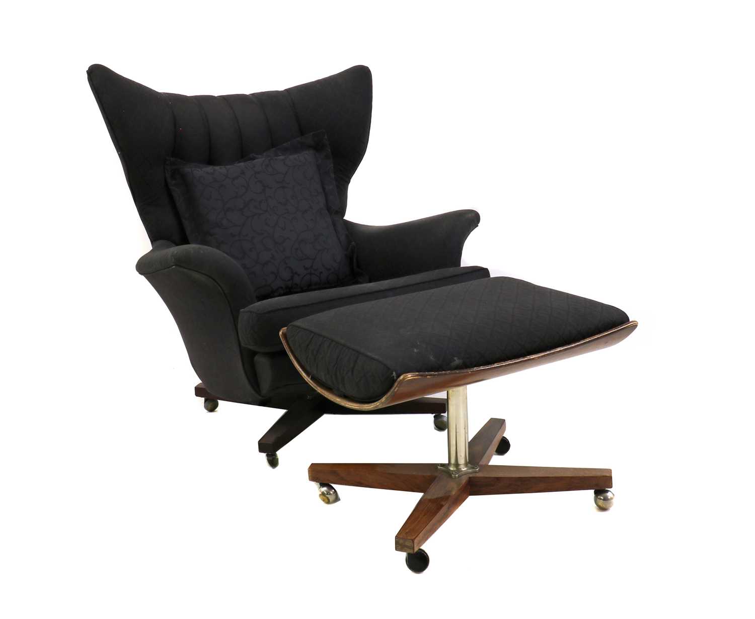 Lot 419 - A G Plan Model 6250 'Blofeld' swivel chair and footstool