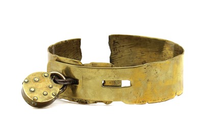 Lot 255 - A brass dog collar