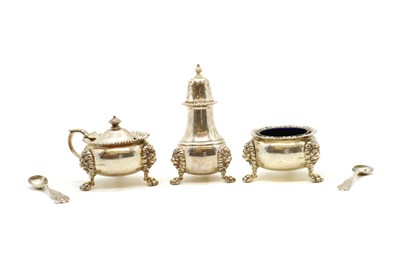 Lot 88 - A George IV style silver cruet set