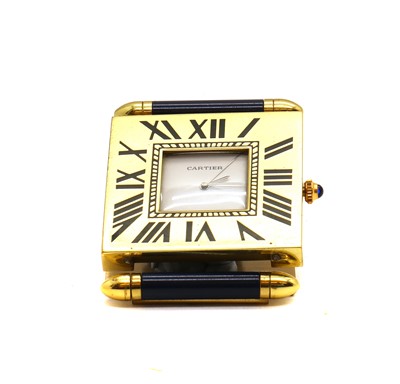 Lot 252 - A Must de Cartier quartz travel timepiece