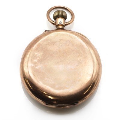 Lot 410 - A 9ct gold top wind open faced pocket watch