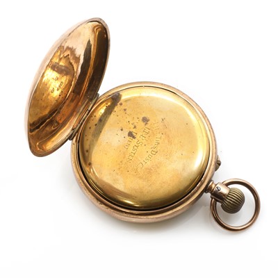 Lot 410 - A 9ct gold top wind open faced pocket watch