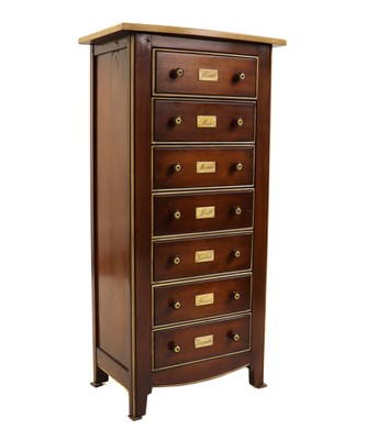 Lot 418 - A cherrywood chest of drawers